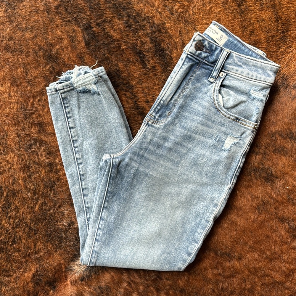 Abercrombie & Fitch The Super Skinny High Rise Ankle Jeans Curve Love